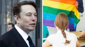 Elon Musk is promoting the complete elimination of pride flags from educational settings…